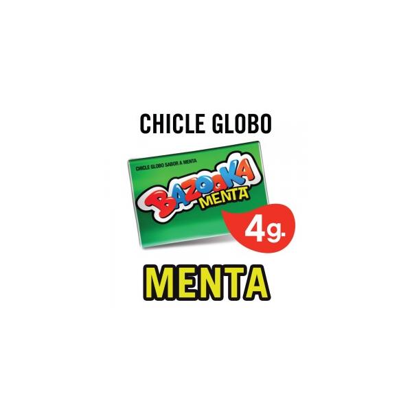 Chicle Bazooka Globo Menta 120 un.